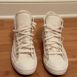 Converse Cream High-Top Sneakers